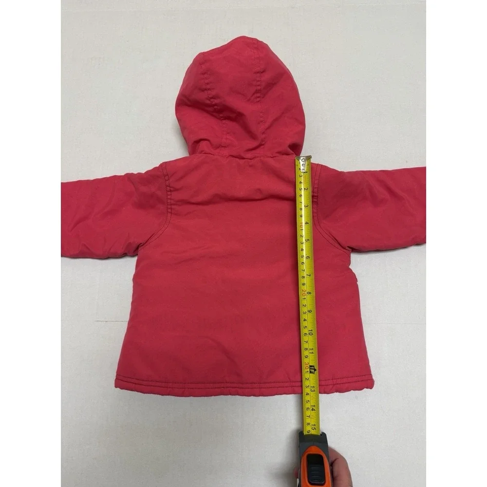 y2k OshKosh Bigosh pink zip up jacket with fur hood, kid's 18‎ months